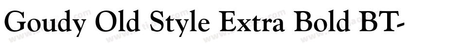 Goudy Old Style Extra Bold BT字体转换